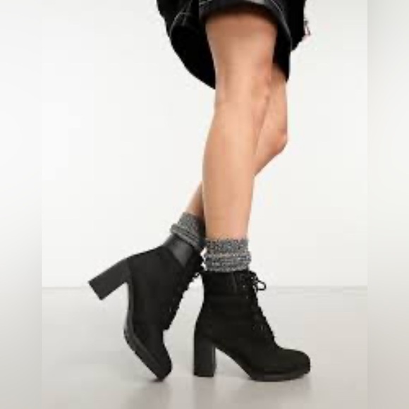 🌹TIMBERLAND ALLINGTON 6 INCH LACE UP HEELED BOOTS - Picture 1 of 10